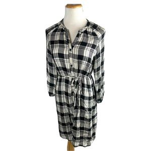 Collective Concept Plaid‎ Button Down Dress Medium Duster